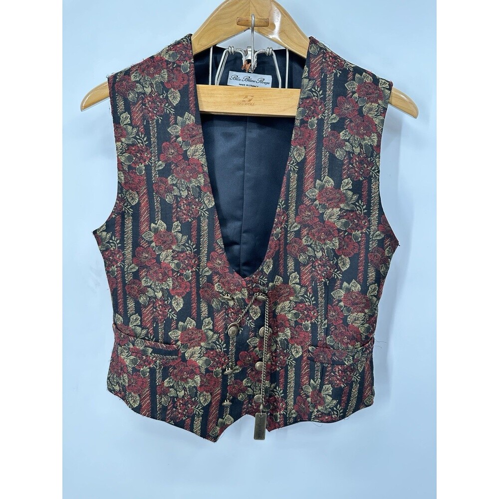 Blue Blanc ROUGH Multicolor payley floral Women's S M